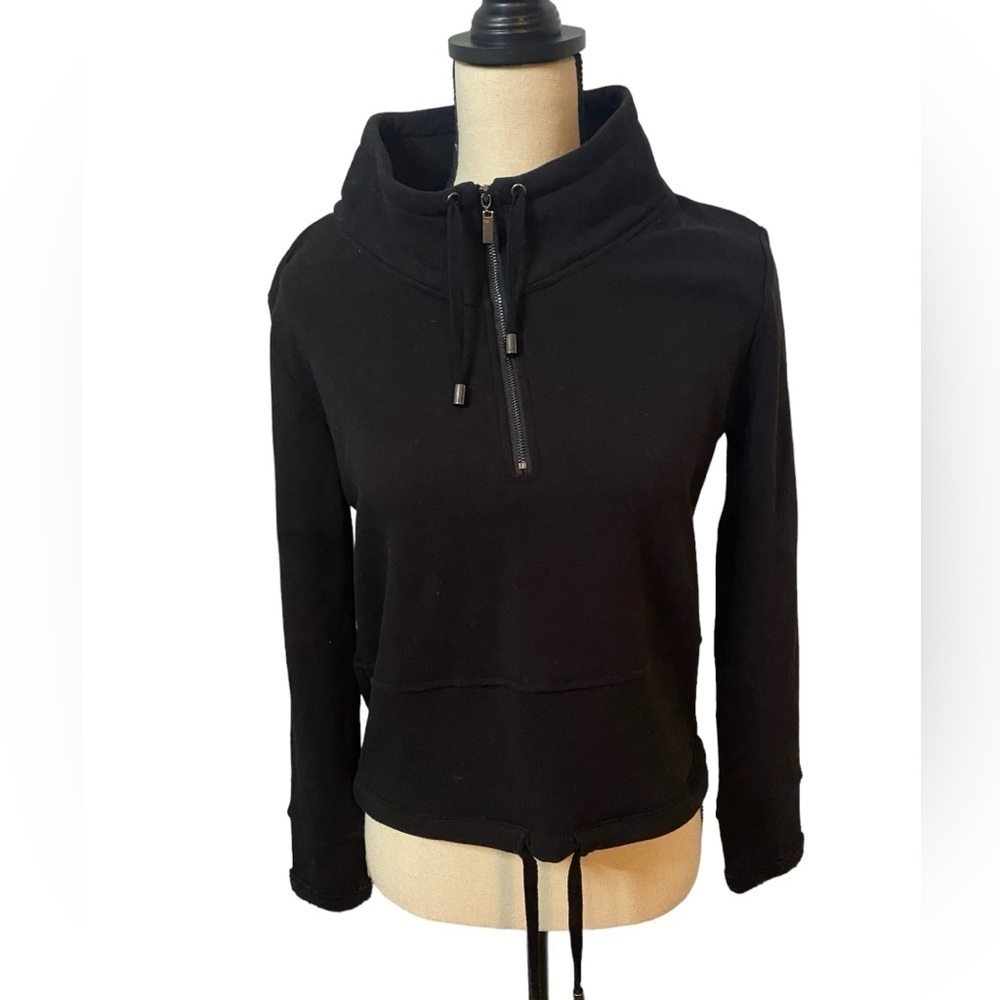 Cable & Gauge Black 1/4 Zip Pullover Jacket No Tags Measures Small